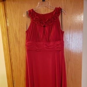Red evening dress